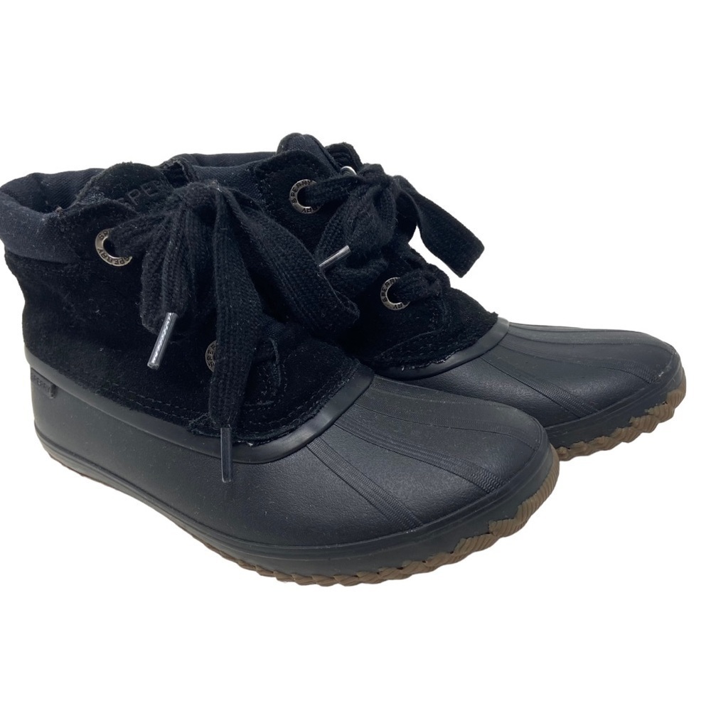 Sperry Boots Womens Syren Gulf Top Sider Duck Boot Weather Resistant Black Sz 7